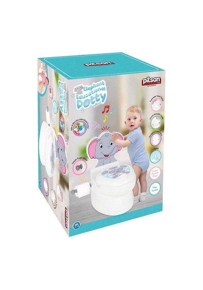 Pilsan Oyuncak 07 566 Pilsan Eğitici Fil Klozet Çok Renkli