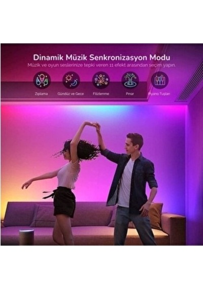Wi-fi+ Bluetooth Led Şerit, 5m Uzunlukta