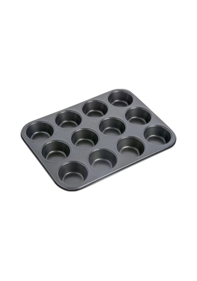 Bay540 Mufin Kalıbı 35x27cm 12 Bölmeli Antrasit