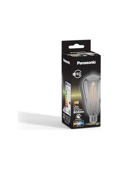 Panasonic E27 Dim Edilebilir Filaman St64 Lamba 7w 806lm 2700k Clear Diğer