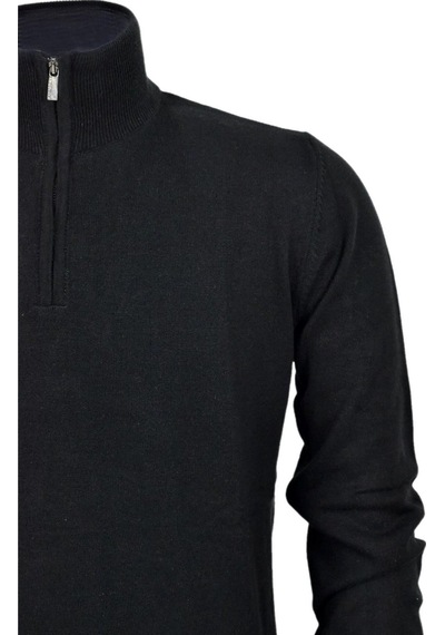 Erkek Spor Düz Fermuarlı Yaka Kazak R22949 Bgl-st03181 001