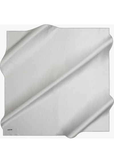 Aker Açık Gri Düz Taşlanmış İpek Krep Saten Eşarp / 90x90 / 7747758-371