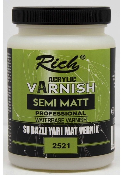 Su Bazlı High Gloss Yarı Mat Vernik 500cc