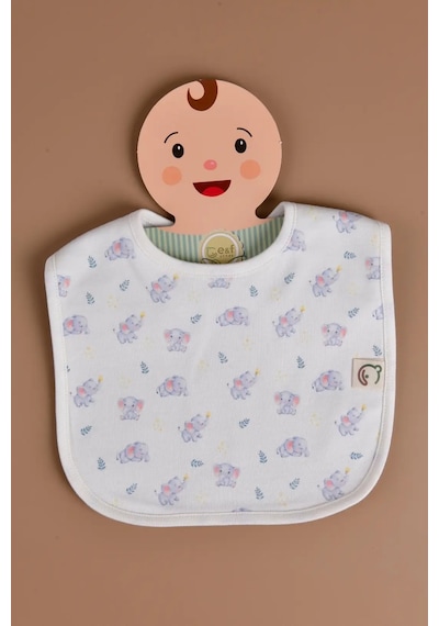 E&f Store 3'lü Sıvı Geçirmez Mama Önlüğü Seti - Ayıcık/aslan/fil Çok Renkli