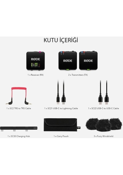 Wireless Go Gen 3 2 Kişilik Kablosuz Yaka Mikrofonu - Black