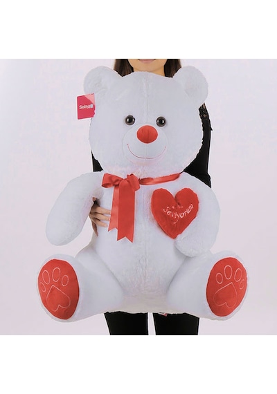 1054B Tıkıl Ayı 70Cm Beyaz . Selay Oyuncak