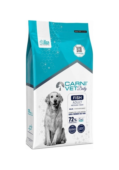 Carni Vet Daily Balıklı Orta Ve Büyük Irk Yetişkin Köpek Maması 12 Kg
