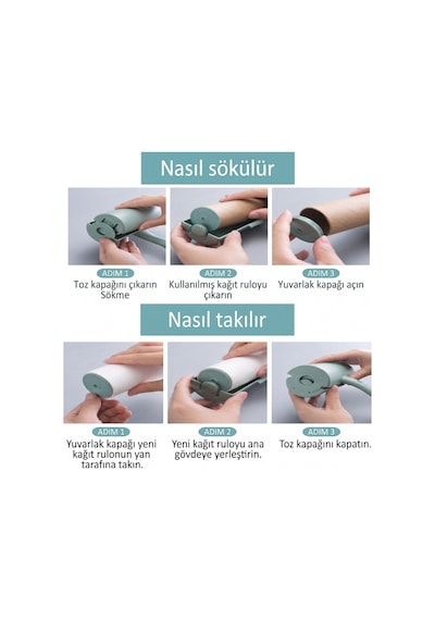 Zvnm Tüy Toplama Rulosu - Kapaklı - Ergonomik - Taşınabilir Zcv12