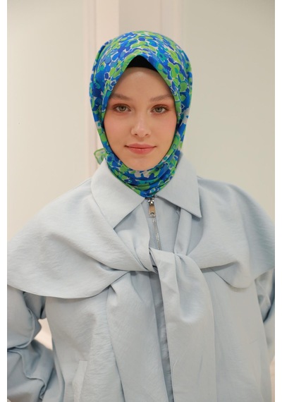 Silk Home Soft Eşarp 73081-13 Taş, Saks, Yeşil, Mavi
