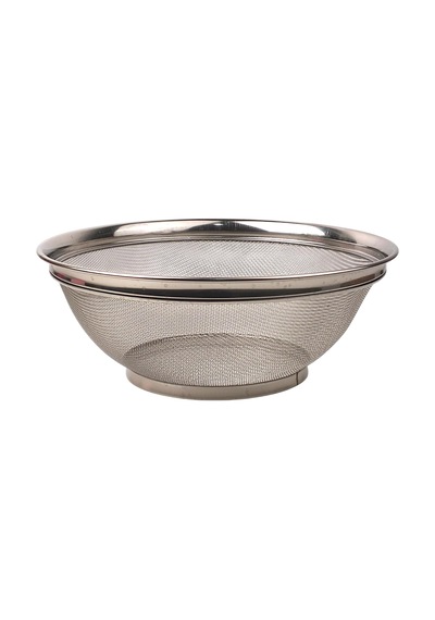 Paslanmaz Çelik Kulpsuz Süzgeç 28cm, Paslanmaz Çelik Pirinç Süzgeci, Paslamaz Çelik Mutfak Süzgeci, Paslanmaz Çelik Salata 28cm Süzgeci Gümüş