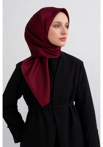 Armine Bordo Düz Renk Sura İpek Eşarp 10d02 - 03 Bordo
