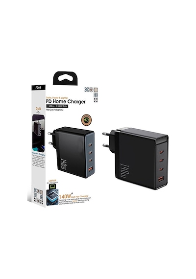 140w Gan Pd Hızlı Şarj Adaptörü 1xusb 3xtype-c Laptop Ve