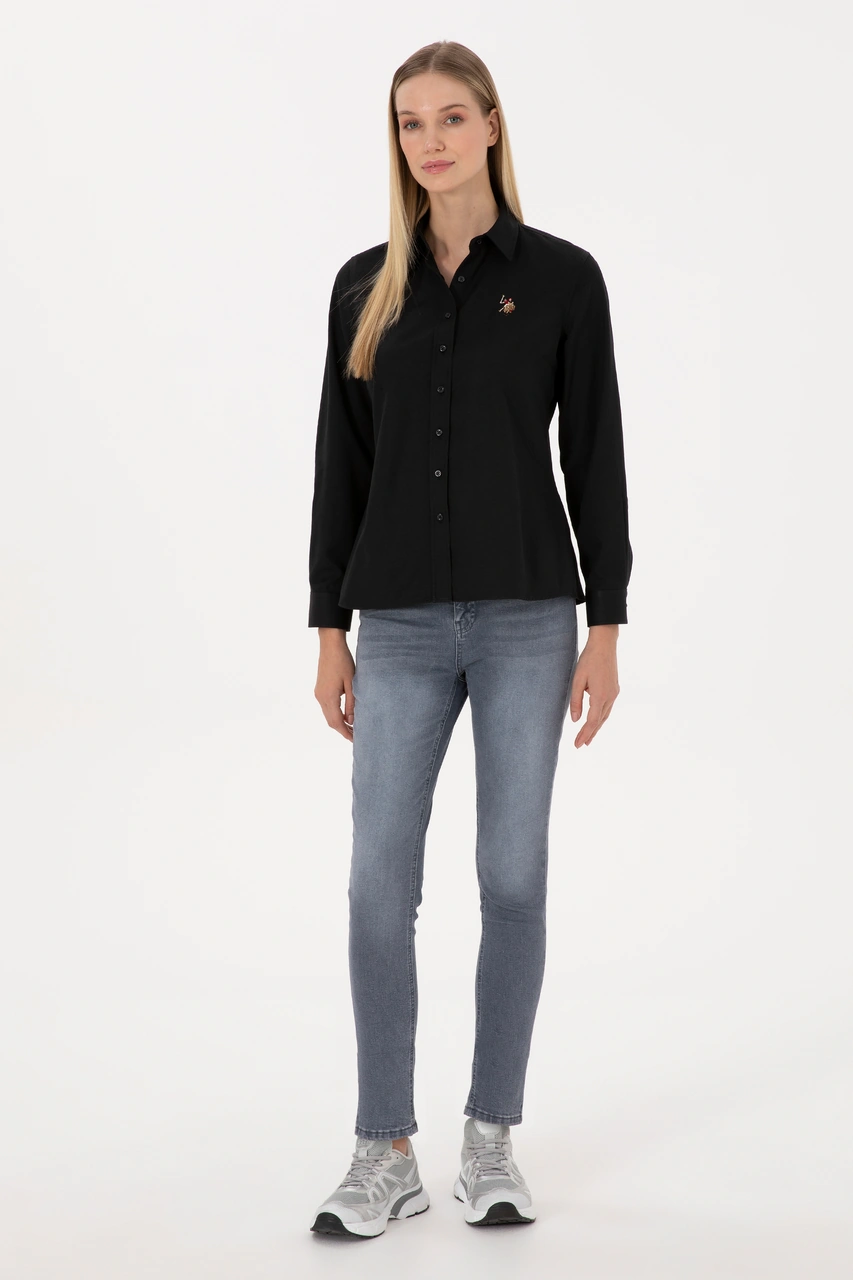 U.s. Polo Assn. Kadın Siyah Gömlek Basic 50308043-vr046 Siyah