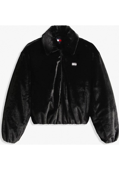Tommy Hilfiger Tjw Suni Kürk Kadın Siyah Ceket Dw0dw21669bds Siyah