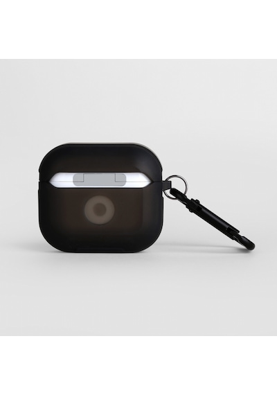 Apple Uyumlu AirPods 3.nesil Kılıf Skinarma Transparan Mat Tasarım Kinzoku Kılıf Siyah