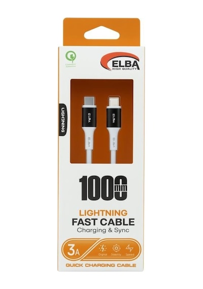 Elba Elb39 L20 Apple, Uyumlu iPhone To Type-c 1mt Beyaz Şarj Kablosu