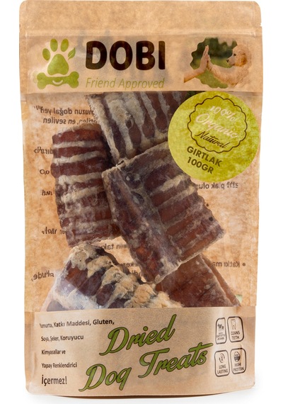 %100 Doğal Gırtlak Köpek Ödül Maması 100gr Katkısız, Yüksek Protein, Diş Sağlığını Destekler