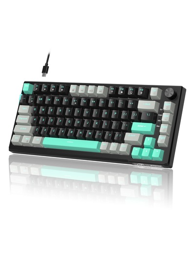 Magegee Sky81 83 Tuş Kablolu Rgb Hot-swap Gasket Gri-siyah Gaming Klavye