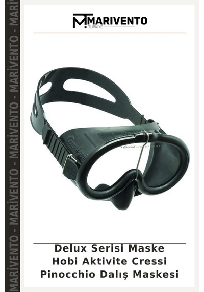 Delux Serisi Maske Hobi Aktivite Cressi Pinocchio Dalış Maskesi Dark