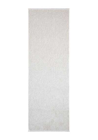 Mariesse Home Naturel Bukleli Yumuşak Dokulu Beyaz Bej Iskandinav Koridor Kesme Yolluk Dokuma Halı