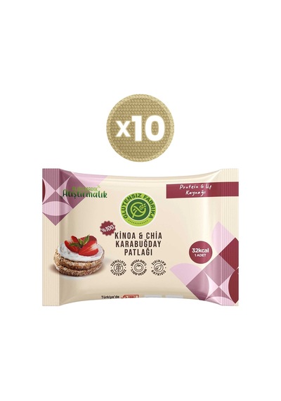 Karabuğday Patlağı Kinoa & Chia 24 Gram X 10 Paket