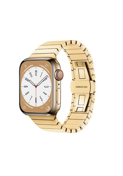 Newface - 276 - Apple Watch Uyumlu 42mm Kr413 Fine Steel Kordon - Novapazr - - Gold