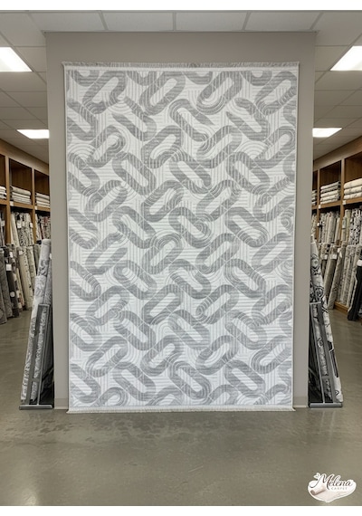 Konak Halı Modern Gri Soyut Desenli Emboss Premium Salon Halısı Saçaklı Gri