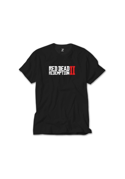 Red Dead Redemption 2 Text Siyah Tişört Siyah