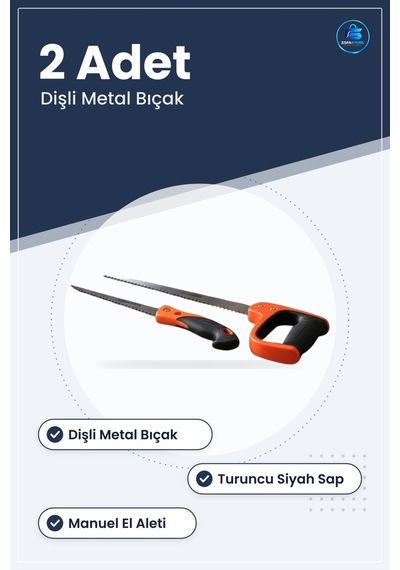 Alçıpan Testere Seti Turuncu Siyah Saplı El Testeresi Hırdavat Ke