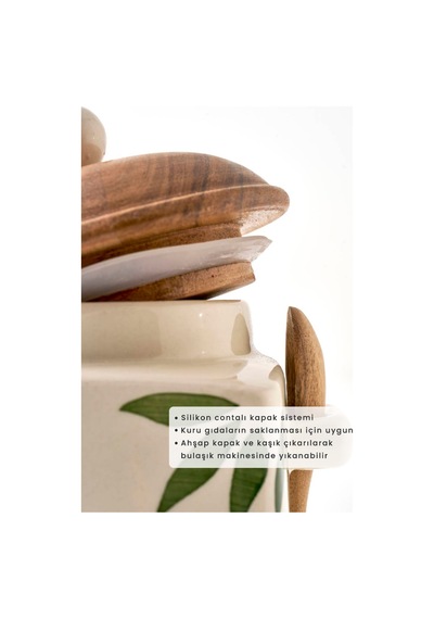 Bella Maison Molly Seramik Kavanoz Krem 800 Ml Krem