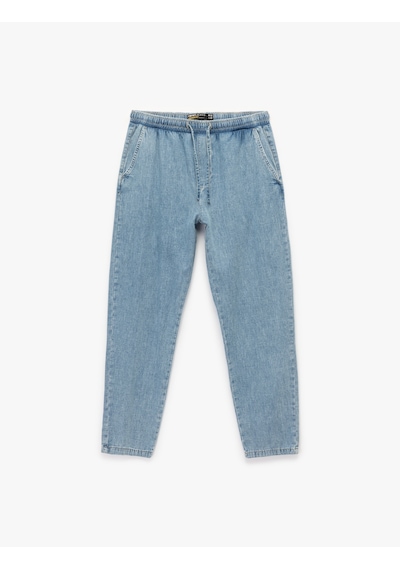 Koton Pamuklu Cep Detaylı Beli Bağcıklı Bol Kalıp Jean Pantolon Açık İndigo 6wam40116nd Açık İndigo Koton Pamuklu Cep Detaylı Beli Bağcıklı Bol Kalıp Jean Pantolon Açık İndigo 6wam40116nd Açık İndigo