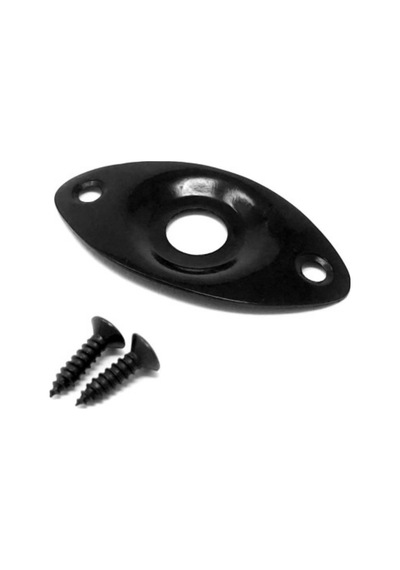 Dr. Parts Jp1/bk Siyah Oval Metal Jack Plakası