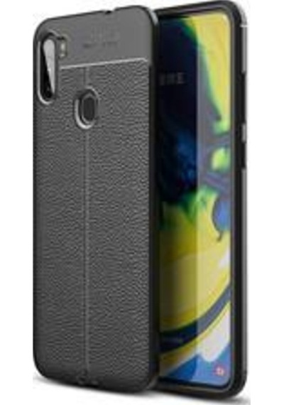 Galaxy M11 Kılıf Zore Niss Deri Desenli Silikon Kılıf