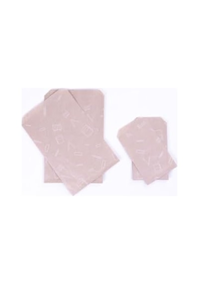 Kırtasiye Desenli 50 Adet Kraft Kese Kağıdı, 11x20 Cm 124-Pembe