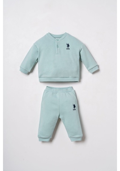 U.S. Polo Assn. Erkek Bebek Nakışlı Yeşil Uzun Kol Pijama Takım Usb3169-c-v2 Usb3169-c-v2