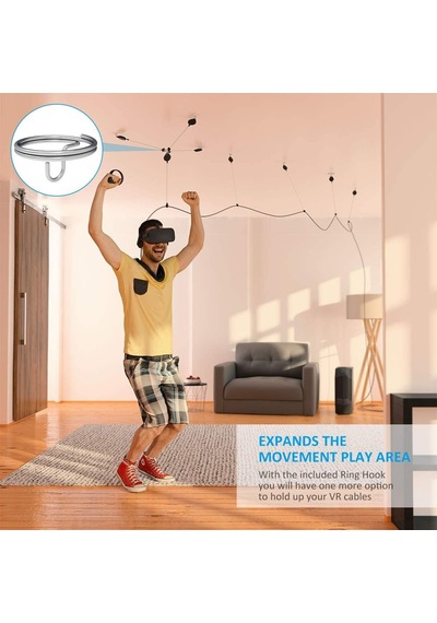 Kıwı Design Vr Kablo Yönetimi, 3 Paket Vr Makara Sistemi - Siyah