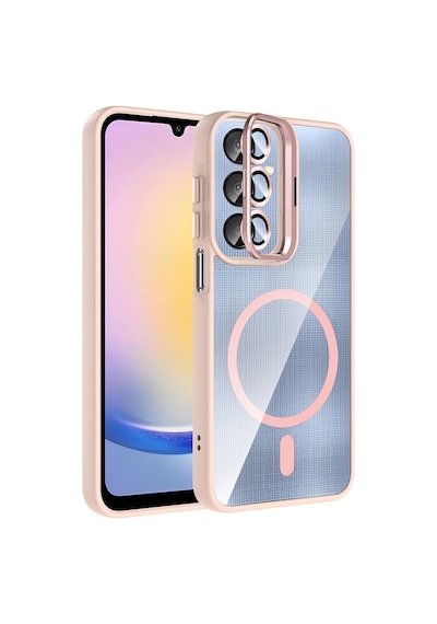 Samsung Galaxy Uyumlu A25 Kılıf Standlı Ve Kamera Lens li M-safe Şarj Özellikli Zore Etro Kapak Çok Renkli