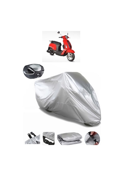 Asya Scooturk-100 Arka Çanta Uyumlu Branda Premium Kalite Motosiklet Brandası