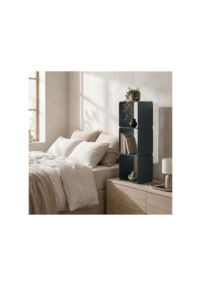 Node 3'lü Modüler Metal Tezgah Üstü Mutfak Rafı Ve Kahve Köşesi Standı 49x16 Cm Gri - 943947129 Gri