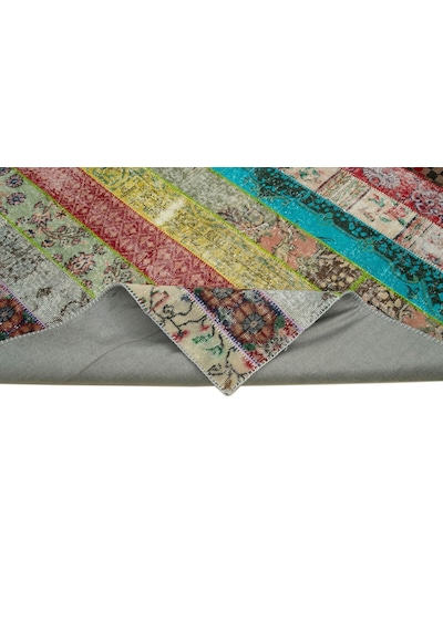 Bespoky Patchwork Modern Çok Renkli Salon Halısı El Dokuma 31025
