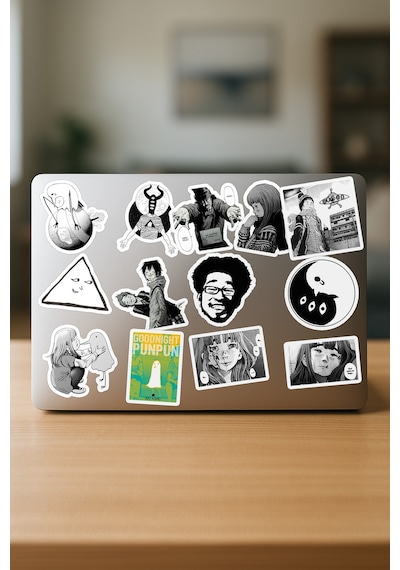 Oyasumi Punpun Goodnight Punpun Anime Manga Telefon Laptop Yapışkanlı Folyo Sticker Paketi 20 Adet Çok Renkli