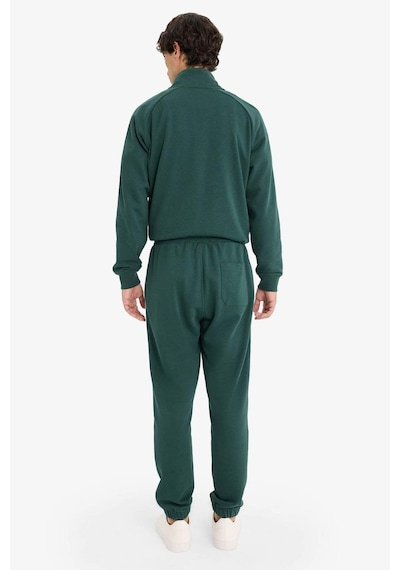 Defacto Boxy Fit Dik Yaka Fermuarlı Baskılı Sweatshirt F0115ax25augn536 Yeşil