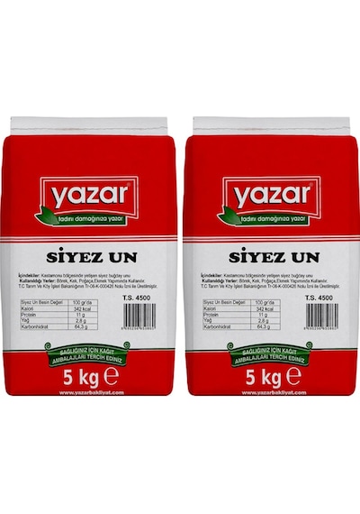 Yazar Siyez Unu 2 x 5 KG