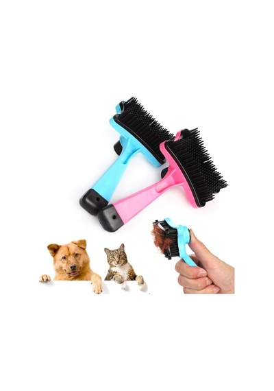 Evcil Hayvan Kedi Köpek Tüy Toplama Tarağı Otomatik Temizlenen Tuşlu Tarak