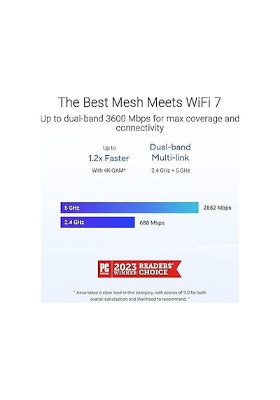 Asus Zenwifi Bd4 Be3600 Wifi7 Dual-band Kablosuz Mesh Sistemi Beyaz, Ikili Paket