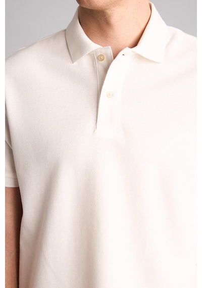 Defacto Regular Fit Polo Yaka Pike Kısa Kollu Tişört E9504ax25smwt32 Beyaz
