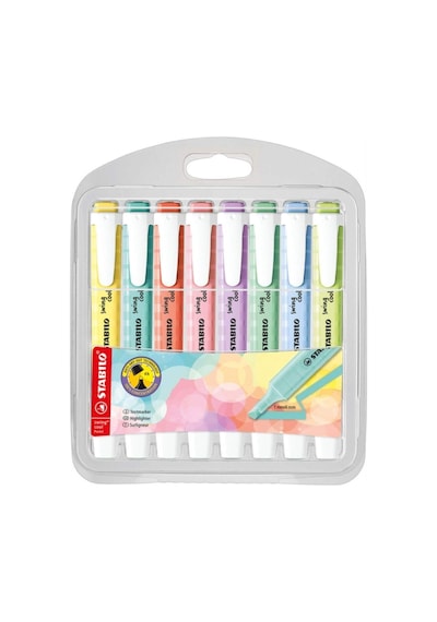 Stabilo Swing Cool Fosforlu Pastel Renk 8'li Kalem Seti 275/8 Çok Renkli