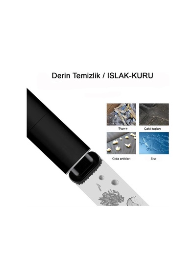 12v Kablolu Araç Süpürgesi, 5000 Pa Emiş Gücü, 120w Elektrikli Oto Süpürge, Islak Kuru Kullanım, Yıkanabilir F