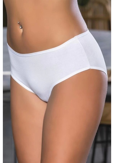 Fevien Pamuklu Yüksek Bel Slip Külot Beyaz Brf2966 Beyaz