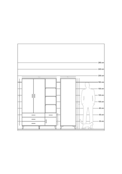 Kronos Dolap 5 Raflı 4 Çekmeceli Tek Askılı 132x59x195 Antrasit-antrasit/antrasit Antrasıt/antrasıt Kronos Dolap 5 Raflı 4 Çekmeceli Tek Askılı 132x59x195 Antrasit-antrasit/antrasit Antrasıt/antrasıt